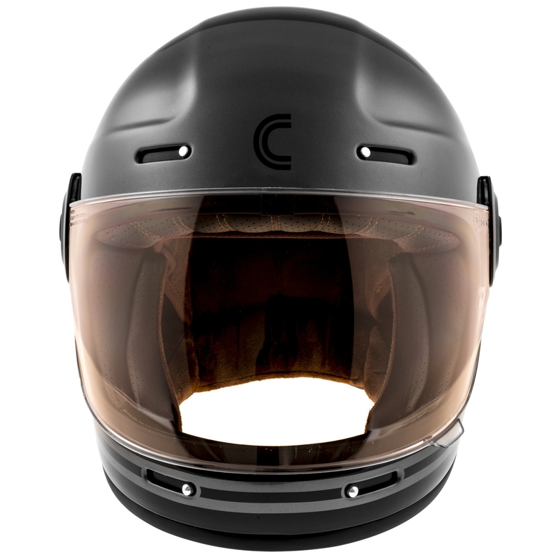 Casco de moto integral Cassida Fibre Super Hooligan negro-gris
