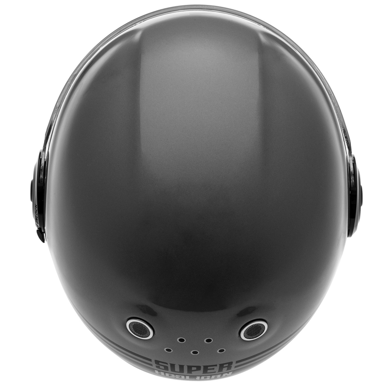 Casco de moto integral Cassida Fibre Super Hooligan negro-gris