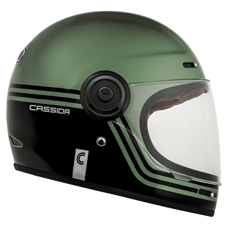 Casco Integral de Moto Cassida Fibre Super Hooligan Negro-Verde liquidación