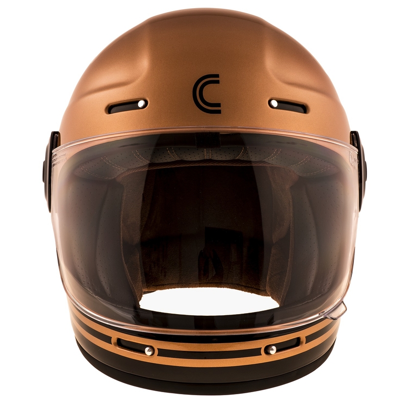 Casco integral de moto Cassida Fibre Super Hooligan negro y cobre liquidación