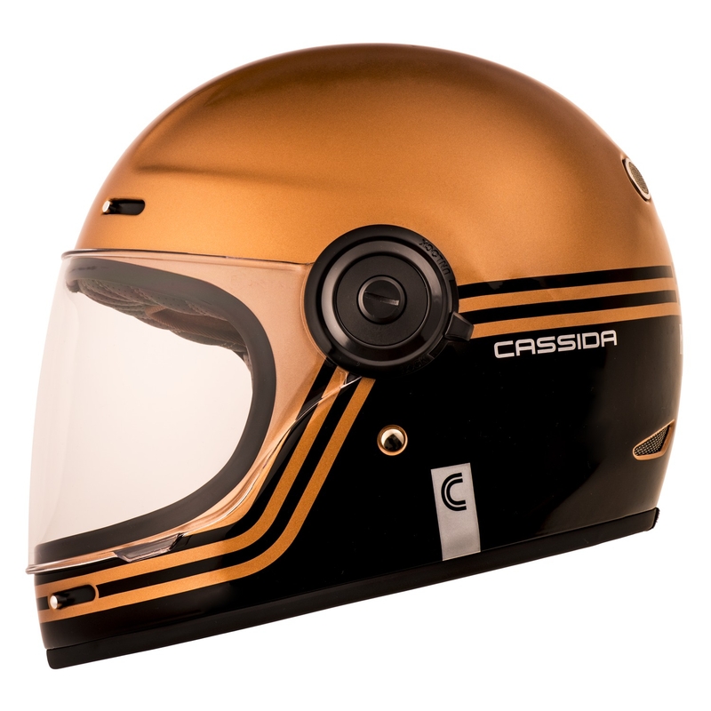 Casco integral de moto Cassida Fibre Super Hooligan negro y cobre liquidación