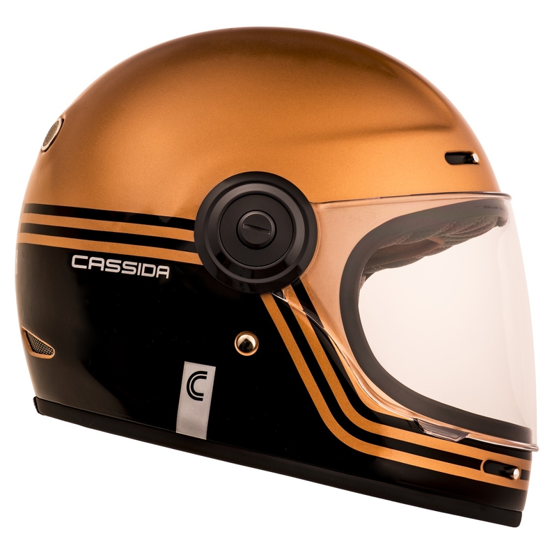 Casco integral de moto Cassida Fibre Super Hooligan negro y cobre liquidación