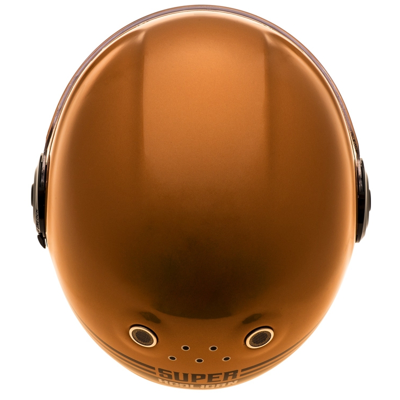 Casco integral de moto Cassida Fibre Super Hooligan negro y cobre liquidación