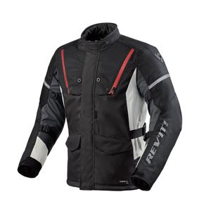 Chaqueta de moto Revit Horizon 3 H2O negra y roja