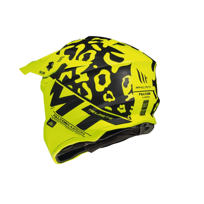 Motokrosová přilba MT Falcon Karson fluo žlutá matná