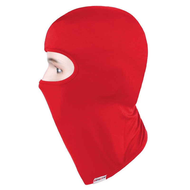 MotoZem casco capucha rojo