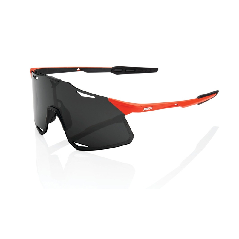 Gafas de sol 100% HYPERCRAFT Mate Oxyfire negro-rojo (cristal ahumado)
