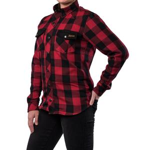 Camiseta moto mujer BROGER Alaska negro-rojo liquidación