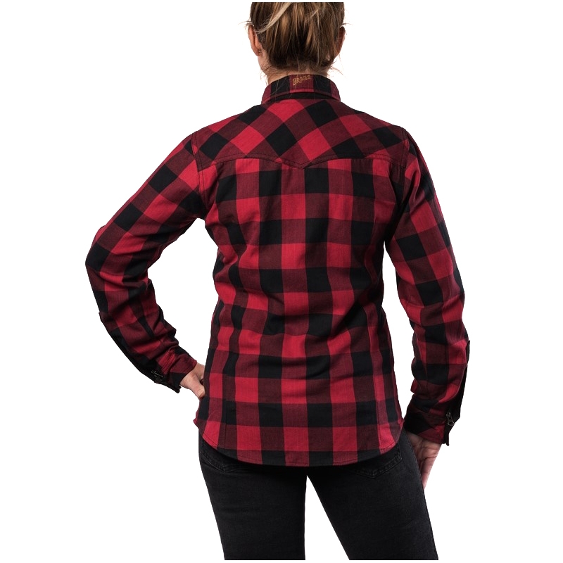 Camiseta moto mujer BROGER Alaska negro-rojo liquidación