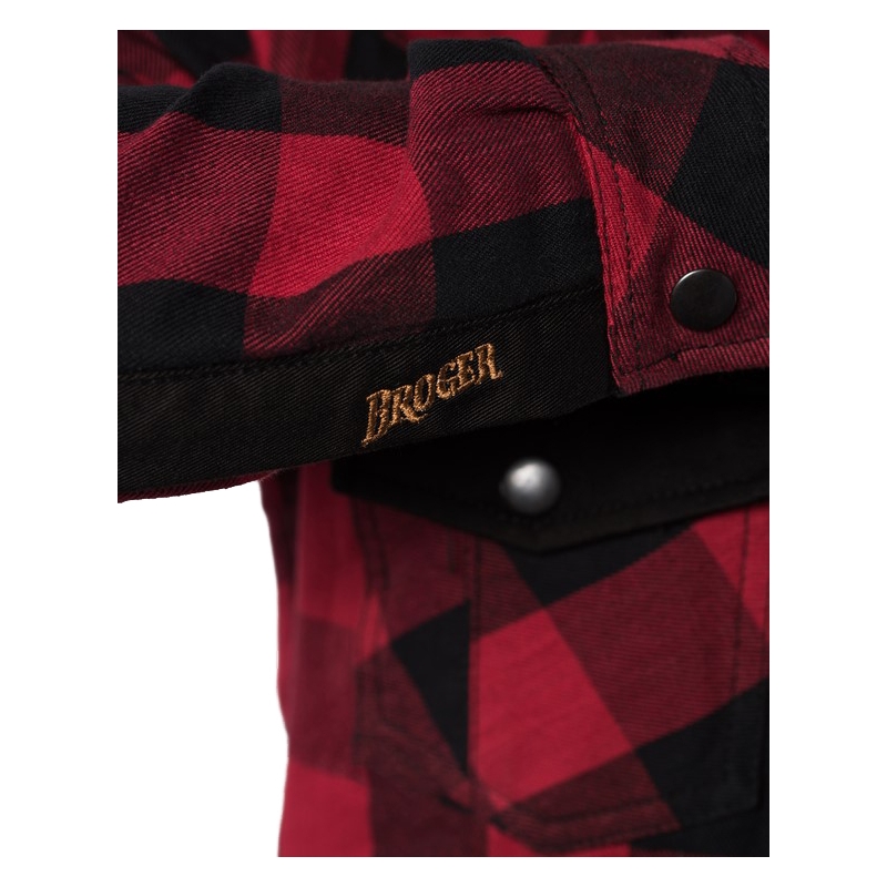 Camiseta moto mujer BROGER Alaska negro-rojo liquidación