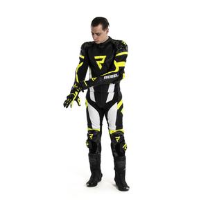 Mono de moto Rebelhorn Rebel Negro-Blanco-Amarillo Flúo liquidación