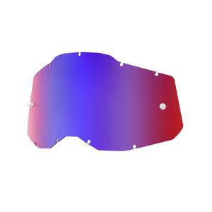 Plexi 100% Racecraft 2/Accuri 2/Strata 2 azul/rojo espejado (Antivaho)