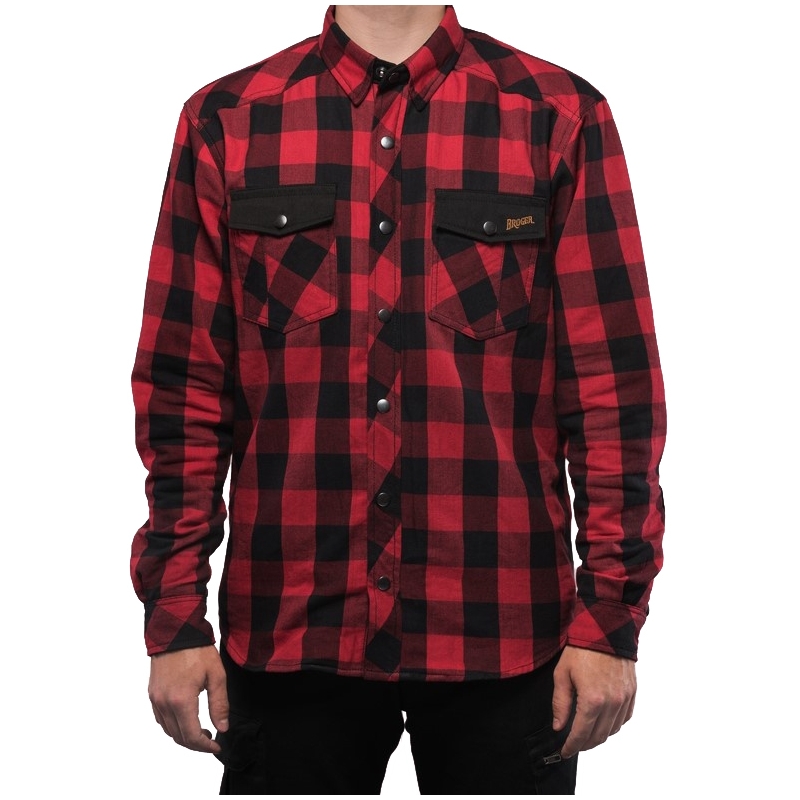 Camiseta moto BROGER Alaska negro-rojo liquidación