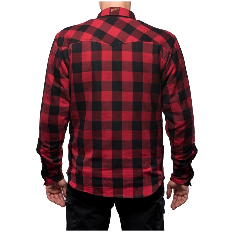 Camiseta moto BROGER Alaska negro-rojo liquidación