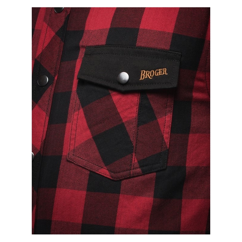 Camiseta moto BROGER Alaska negro-rojo liquidación