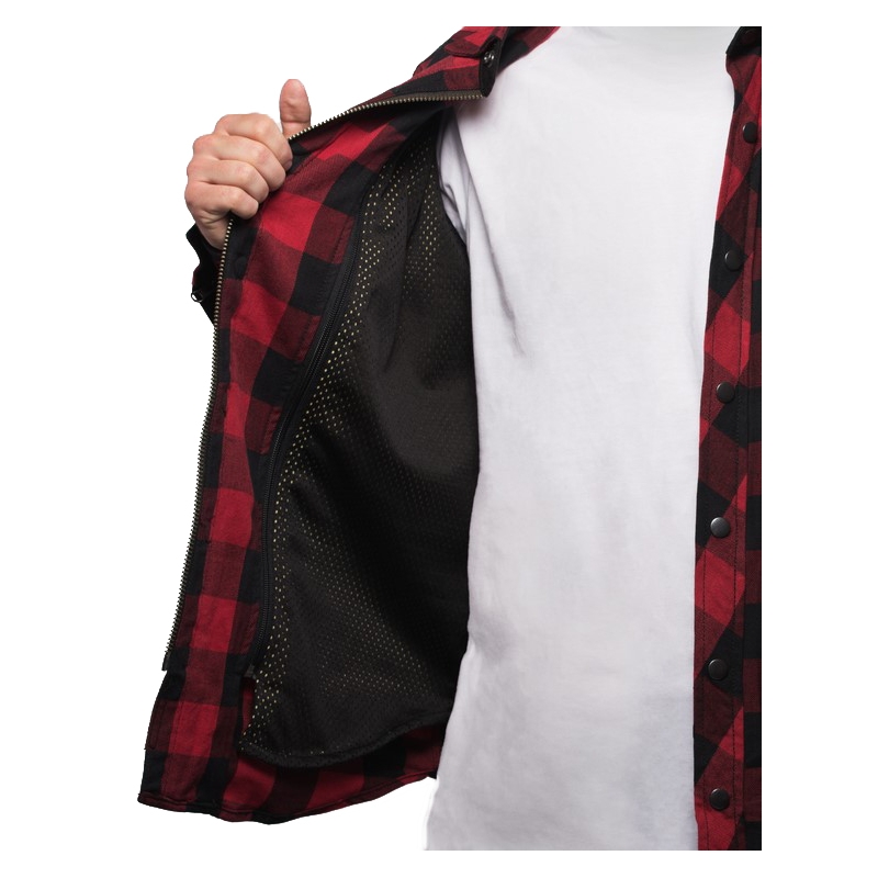 Camiseta moto BROGER Alaska negro-rojo liquidación