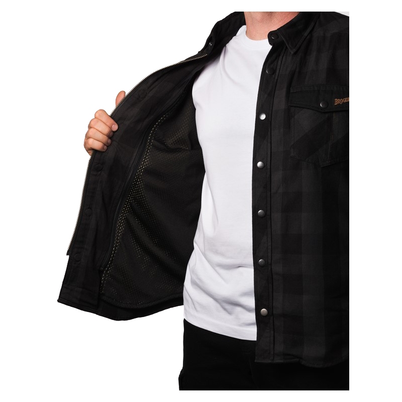 Camiseta moto BROGER Alaska negro-gris liquidación