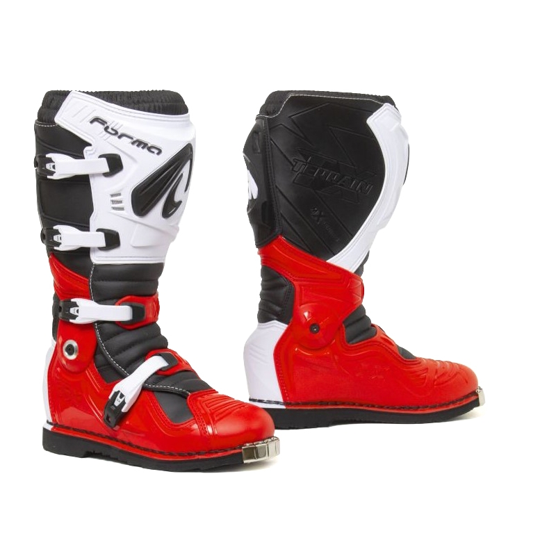 Botas de moto Forma Terrain Evolution TX rojas y blancas