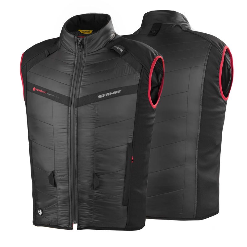 Chaleco Shima Powerheat negro-rojo