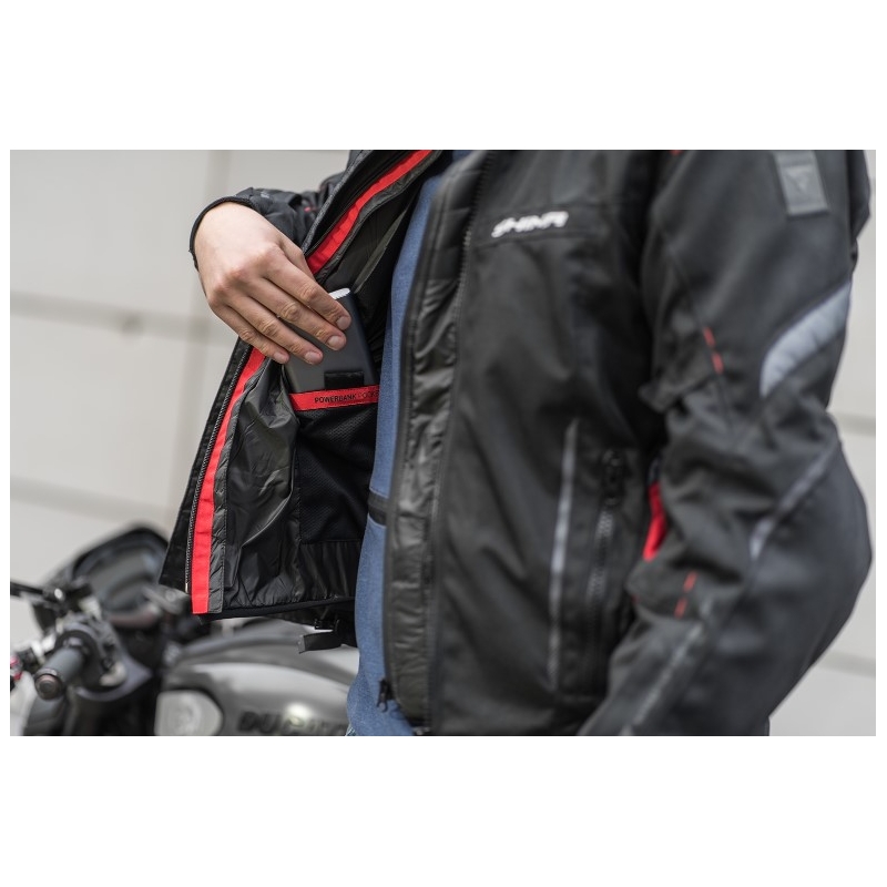 Chaleco Shima Powerheat negro-rojo