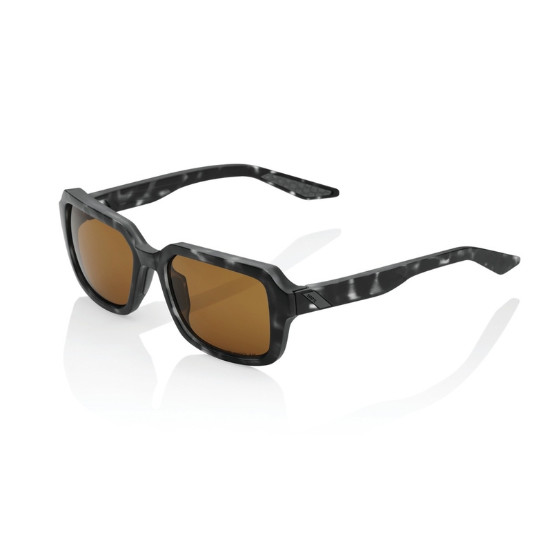 Gafas de sol 100% RIDELEY Negro Mate Habana Gris (Gafas de Bronce)