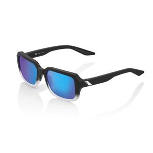 Gafas de sol 100% RIDELEY Soft Tact Fade Black (lentes azul cromo)