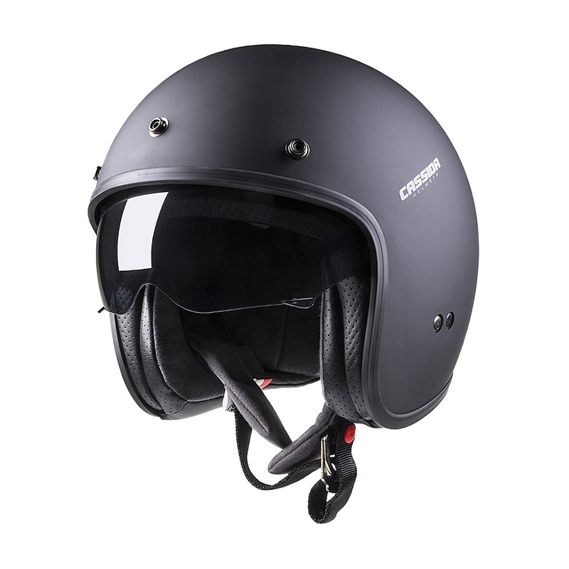 Casco de moto abierto Cassida Oxygen negro mate