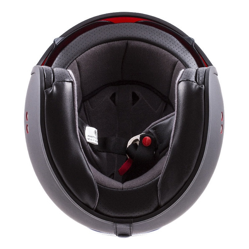 Casco de moto abierto Cassida Oxygen Jawa OHC rojo-negro-blanco