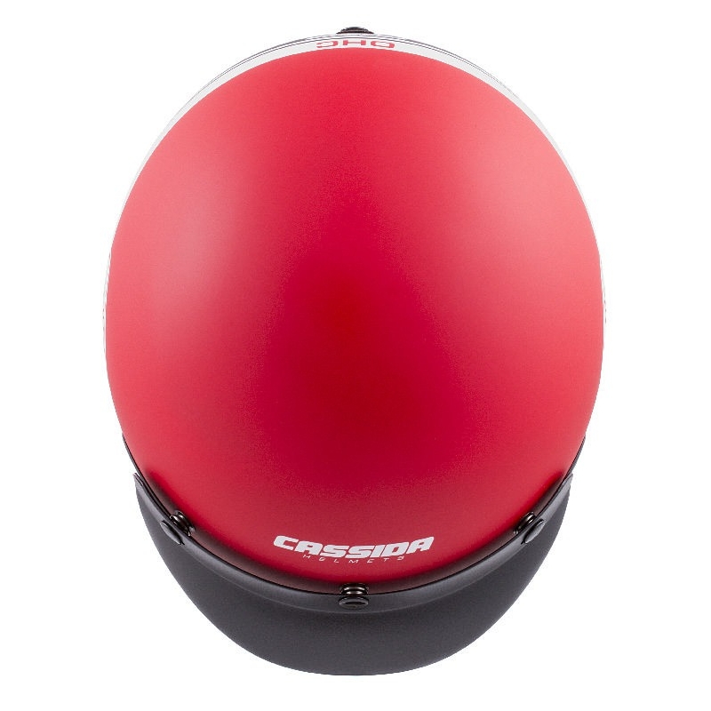 Casco de moto abierto Cassida Oxygen Jawa OHC rojo-negro-blanco