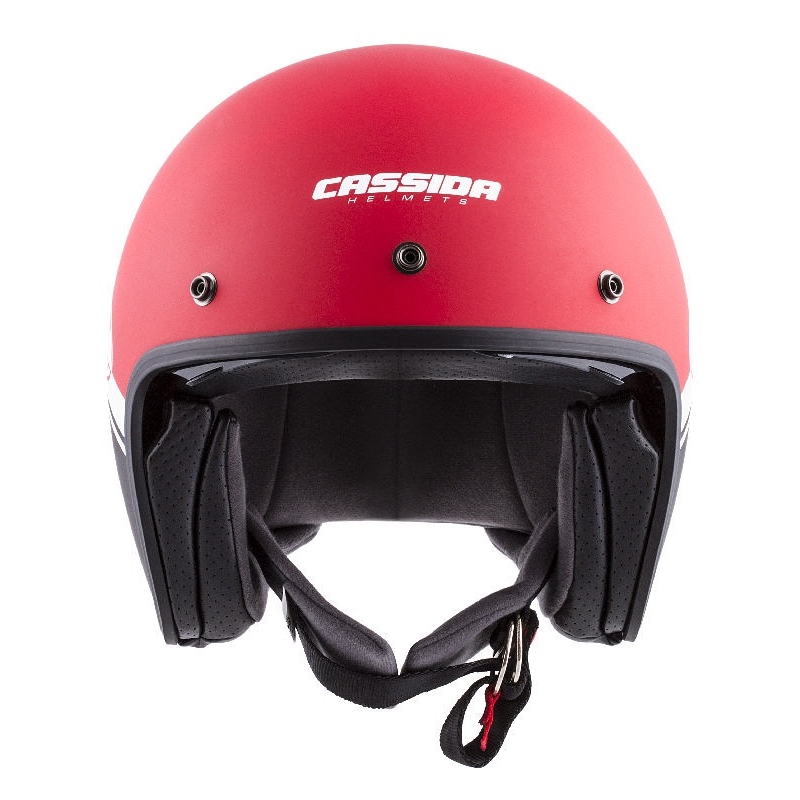 Casco de moto abierto Cassida Oxygen Jawa OHC rojo-negro-blanco