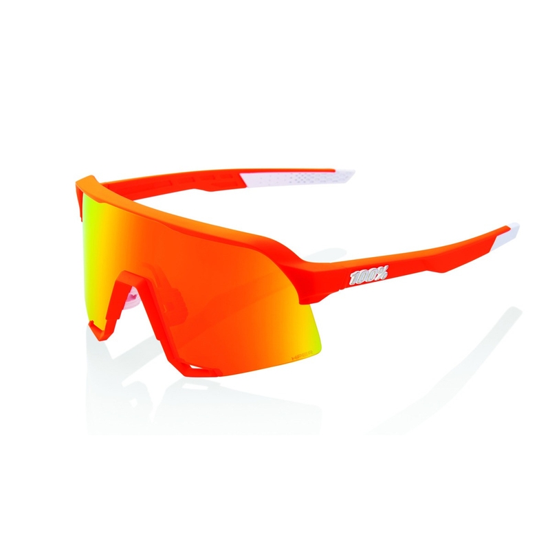 Gafas de sol 100% S3 Soft Tact Neon Orange (lentes rojas HIPER)