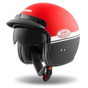 Casco de moto abierto Cassida Oxygen Jawa OHC rojo-negro-blanco
