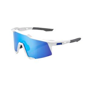 Gafas de sol 100% SPEEDCRAFT blanco-gris (cristal azul HIPER)