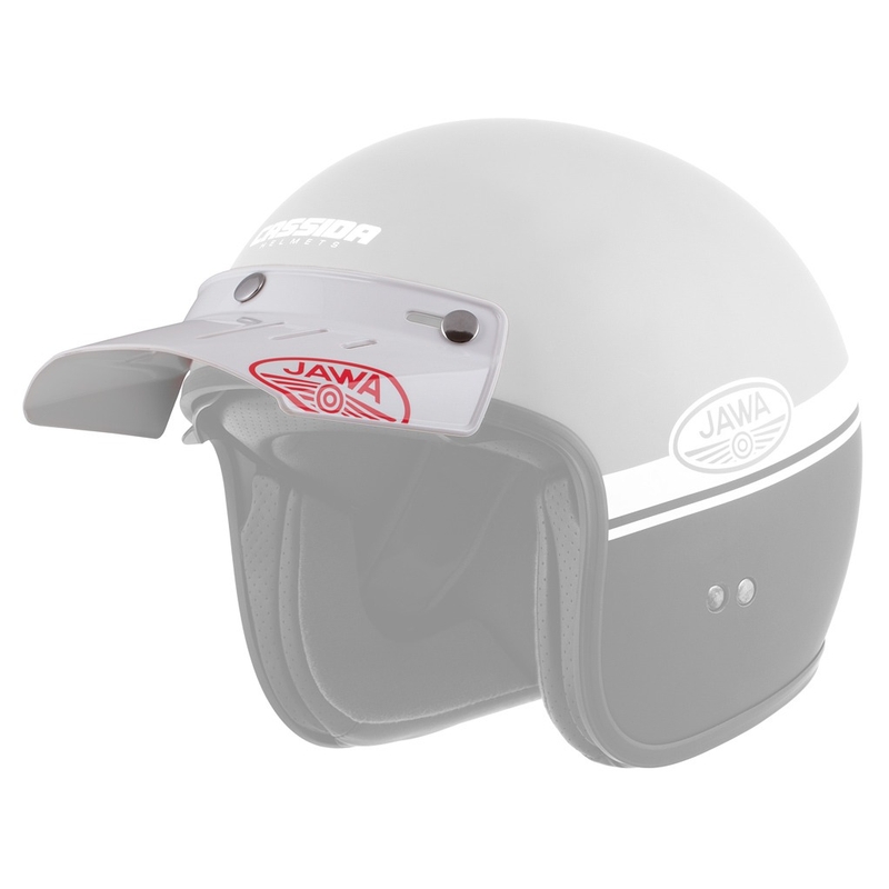 Visera plana para cascos Cassida Oxygen Jawa blanco