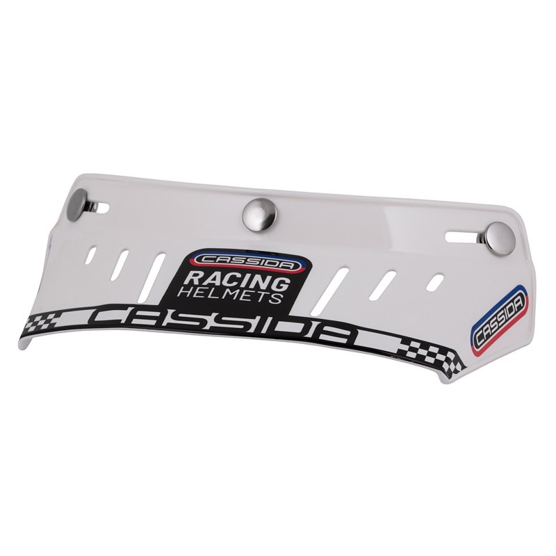 Visera plana para cascos Cassida Oxygen Racing Spirit blanco