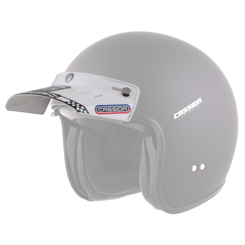 Visera plana para cascos Cassida Oxygen Racing Spirit blanco