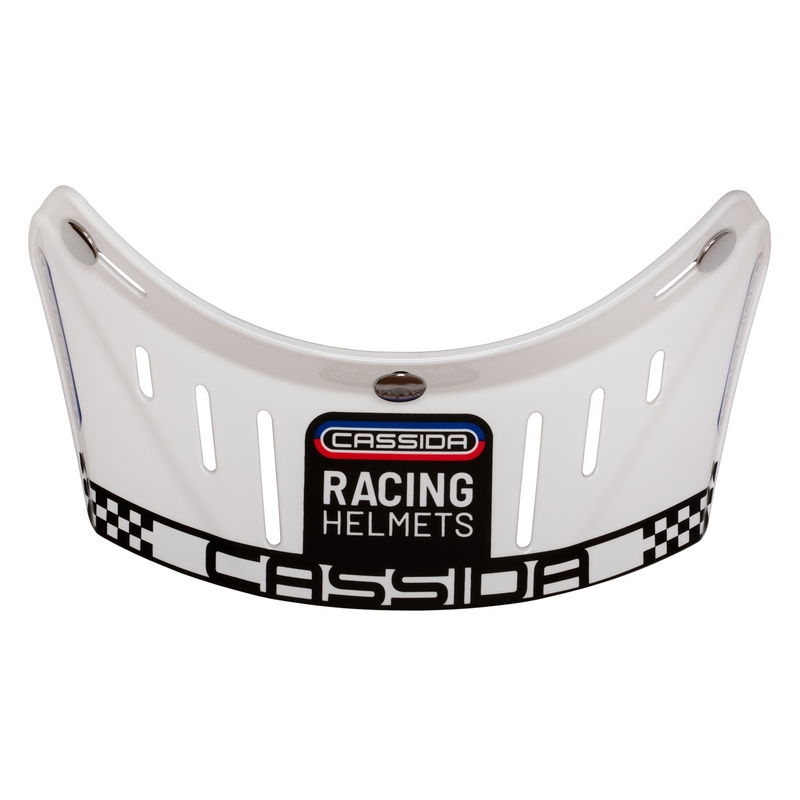 Visera plana para cascos Cassida Oxygen Racing Spirit blanco