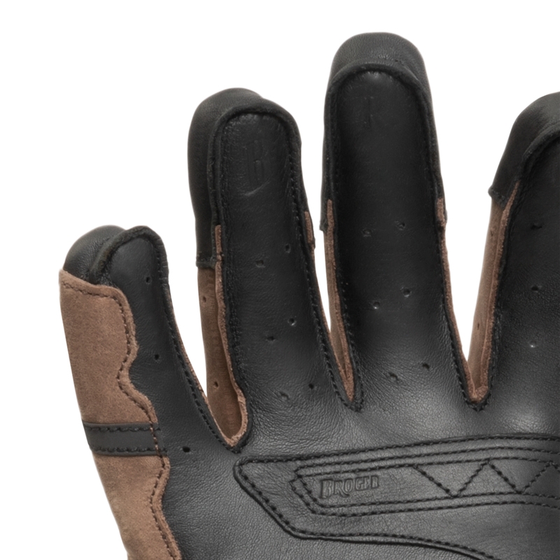 Guantes de moto para mujer BROGER Ohio vintage marrón liquidación