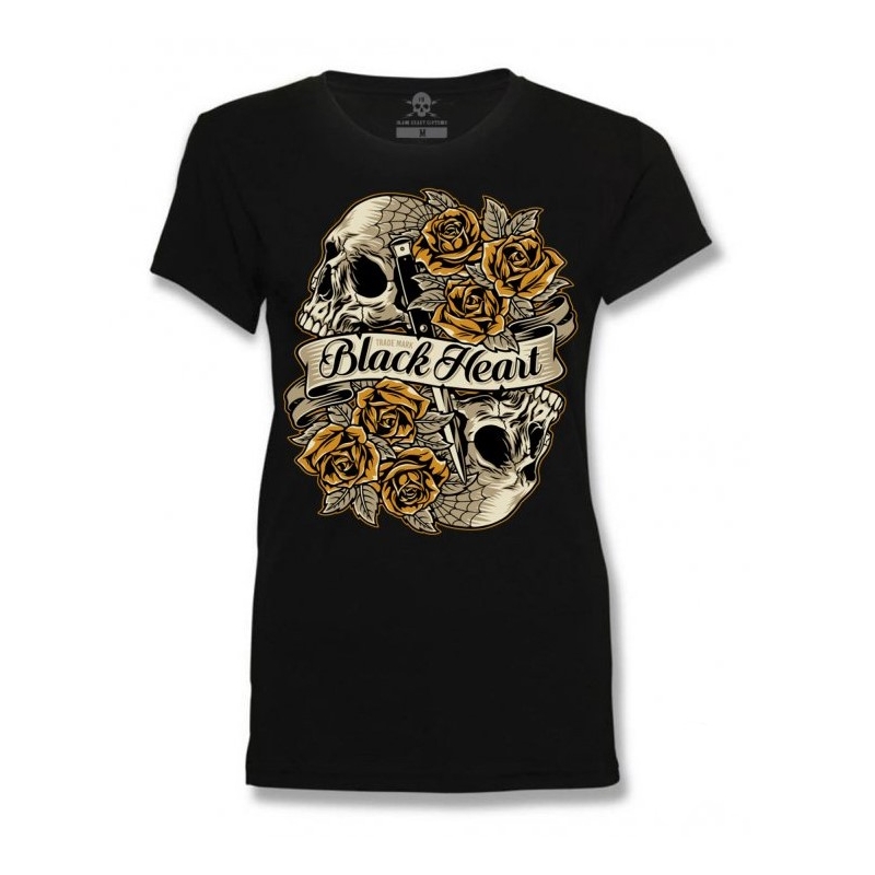 Camiseta mujer Black Heart Romantic negro