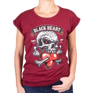 Camiseta Mujer Corazón Negro Romantic Lover Ext roja