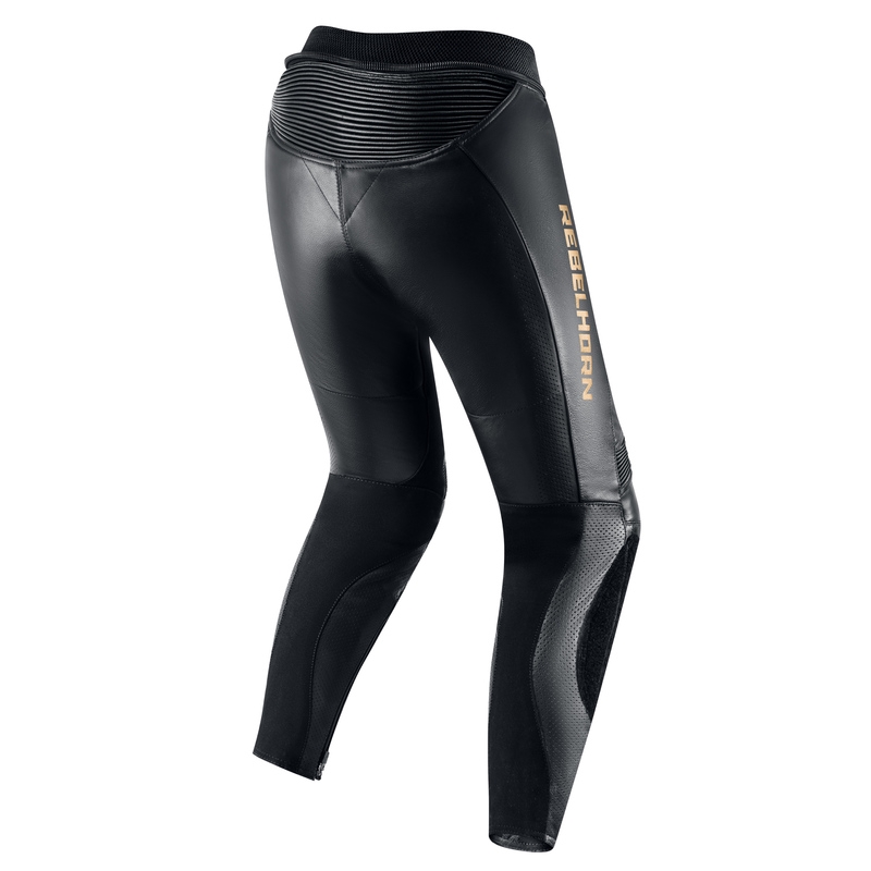 Pantalón de moto para mujer Rebelhorn Rebel Gold and Black