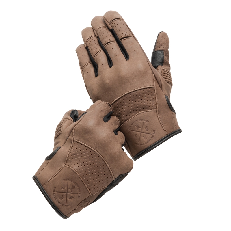 Guantes de moto para mujer BROGER California Vintage Marrón liquidación