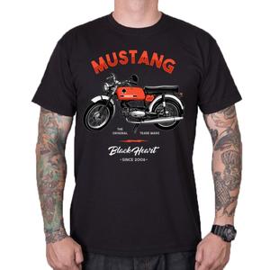Camiseta negra Heart Mustang para hombre