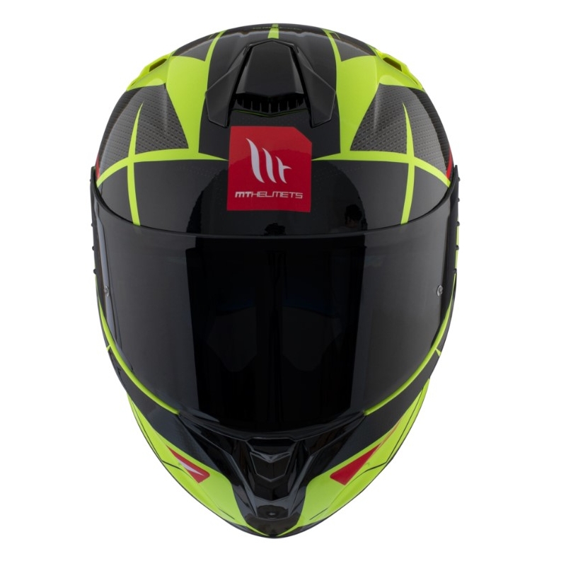 Casco integral de moto MT FF106 Pro Targo Pro Podium D1 amarillo fluo-rojo-negro liquidación