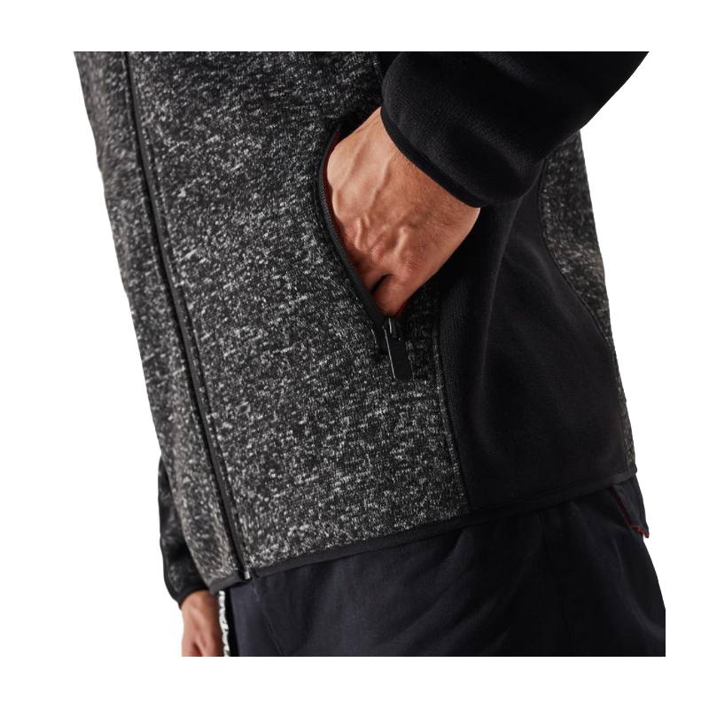 Sudadera polar con capucha para hombre DAKAR Cross 4 negro-gris
