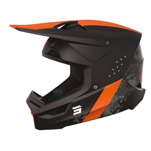 Casco Motocross Shot Race Camo Negro-Gris-Naranja liquidación