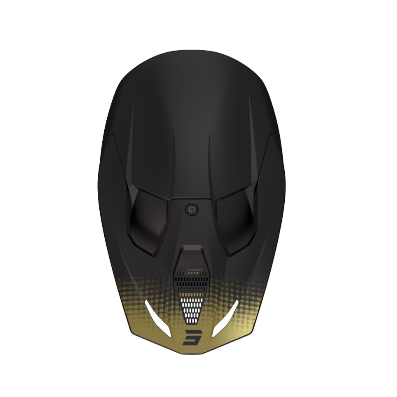 Casco motocross Shot Race Raw negro-dorado