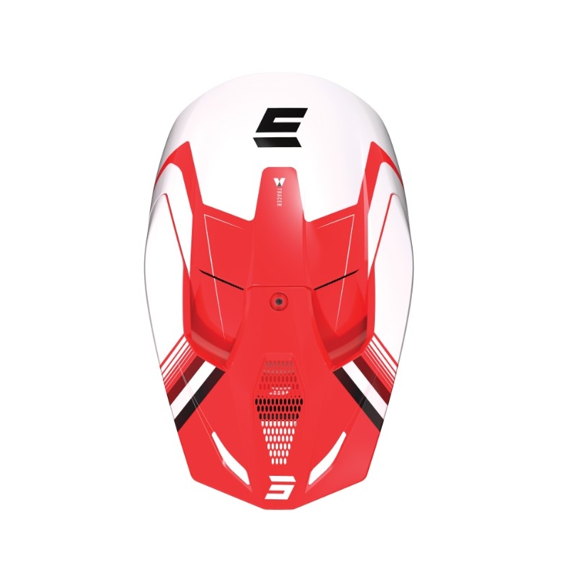 Casco de motocross Shot Race Tracer blanco-rojo