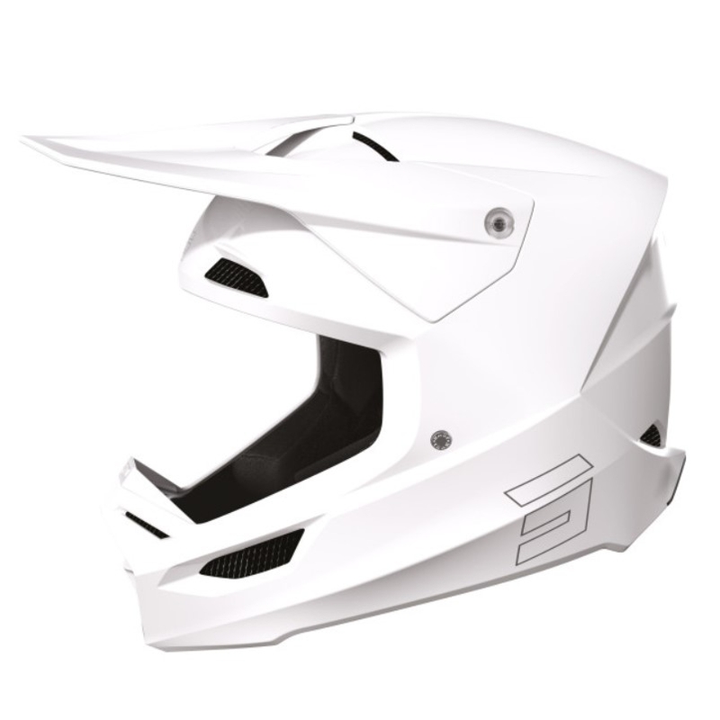 Casco Motocross Shot Race Solid Blanco liquidación