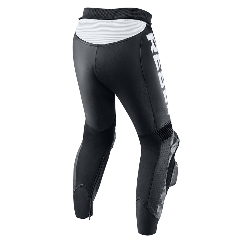 Pantalones de moto Rebelhorn Rebel en blanco y negro liquidación